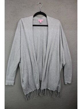 Lilly Pulitzer Long Sleeve Open Front Fringed Cardigan-Large-Minimalist-Designer